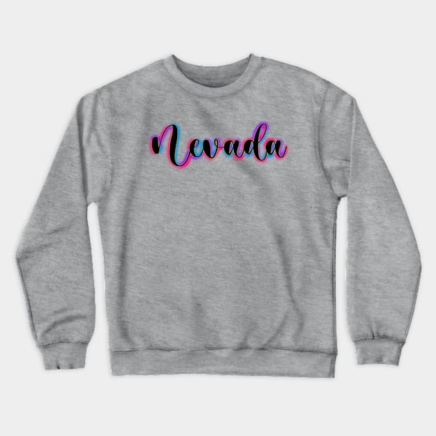 Colorful Nevada Crewneck Sweatshirt by DRHArtistry